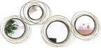 Hicarer 4 Pcs Decorative Wall Mirror Round Modern Circle Mounted Mirror Metal - Image 2