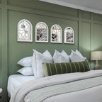 ZEXUIRU 4 Set. Rustic Wall Mirrors - Image 4