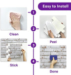 3D Faux Brick Wall Panels Peel and Stick, Small Brick-Look Textured Wall Sticker - Image 6