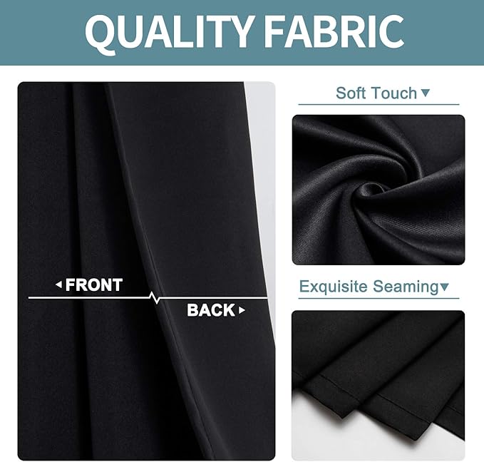 ChrisDowa Blackout Curtains 80 Inches Long 2 Panels Set - Image 3