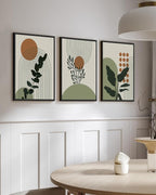 PHOPAGO Boho Plant Wall Art Green Botanical Bohemain Framed Wall Printing - Image 4