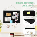 DOLLAR BOSS Large Black Cork Board Double-Sided Bulletin Board - Image 2