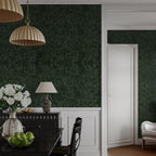 Abyssaly Dark Green Peel and Stick Wallpaper - Image 4
