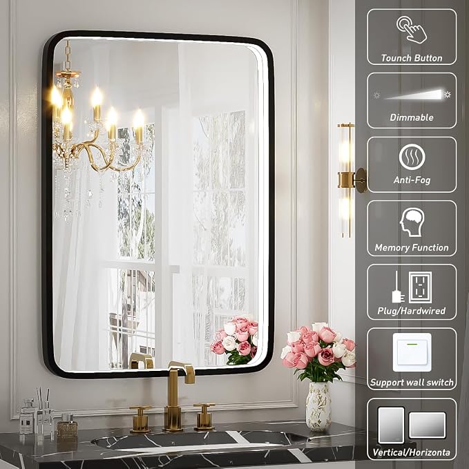 20x28 Inch LED Bathroom Mirror - Image 3