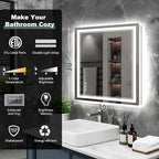 30x30 Inch LED Bathroom Mirror - Image 2