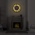 LEIKE Large Wall Clock 20'' Lighted Rustic Wood Clock - Image 6