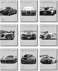 CSLGQGV Car Posters Vintage Racing Car Wall Art Supercar Canvas Prints Painting by Unknown