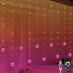 Color Changing Wishing Ball Curtain Lights, 9.8 x 3.3 FT RGB LED Fairy Light by Yolight