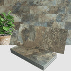 AULIGET 20-Piece Beige & Brown Slate Peel and Stick Backsplash Wall Tiles by AULIGET