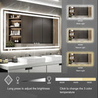 LED Bathroom Mirror with Lights, 72x36 Inch Gradient Front and Backlight LED - Image 5