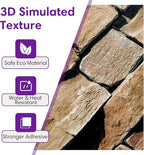 3D Peel and Stick Faux Stone Wall Panels 11.8" x 11.8" 10-Pack, Stone-Look Wall - Image 4