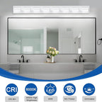 IZORRO LED Modern Bathroom Lights Fixtures, Matte White Acrylic Wall Lighting - Image 4