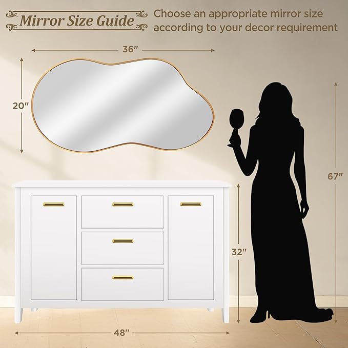 Dorlicecass Irregular Wall Mirror - Image 4