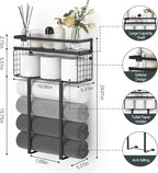 Xstydes Towel Racks for Bathroom, Metal Towel Holder - Image 3