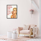70s Pink Sexy Women Poster Funky Funny Quote Wall Art Retro Housewife Picture - Image 4