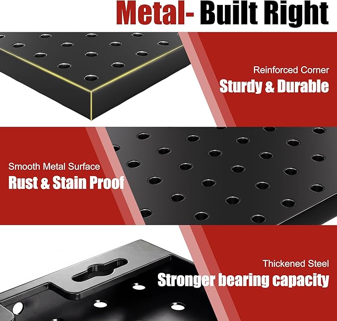 4 Pack Metal Pegboard Panels - Image 4