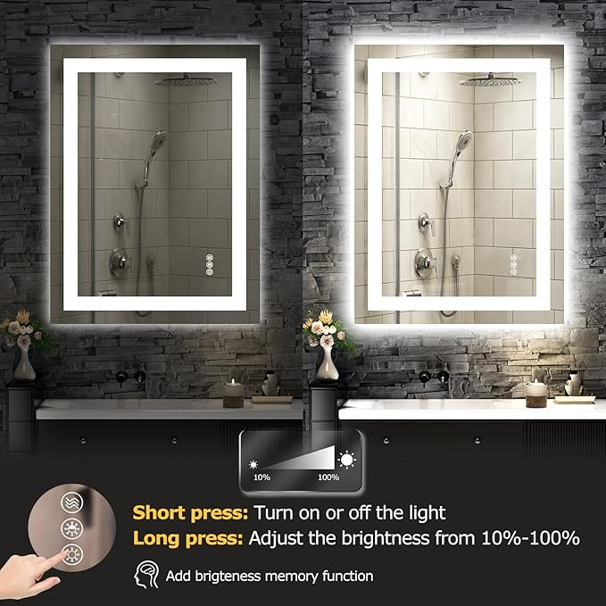 Hivone 24X32 LED Bathroom Mirror - Image 5