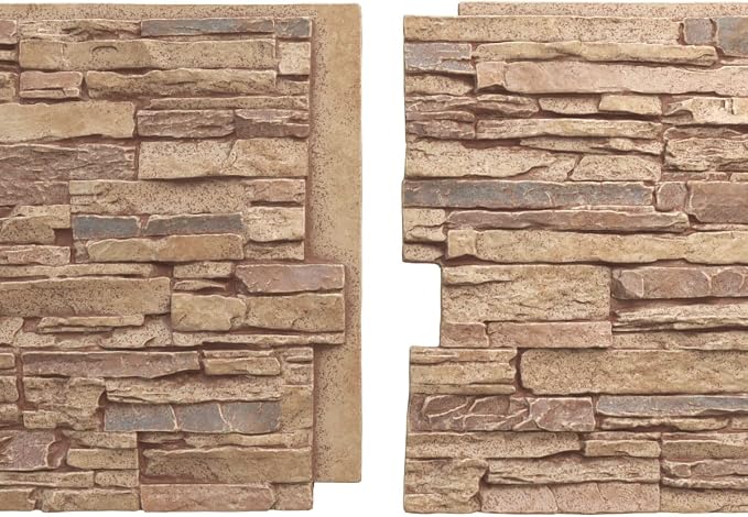 EverStone Canyon Ridge Faux Stone Panel, 45 3/4"W x 24 1/2"H x 1 1/4"D - Image 8