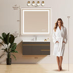 40X36 LED Bathroom Mirror with Lights, Backlit + Front Lit, Lighted Bathroom - Image 7