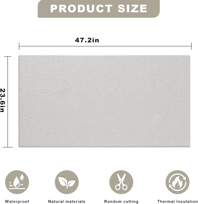 3D Wall Panels - 4PCS 47.2"x23.6" Faux Stone Peel and Stick Wall Covering - MCM - Image 2