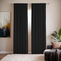 Black Out Curtains for Bedroom Windows 52 x 90 Inch Long 2 Panels by Grichril