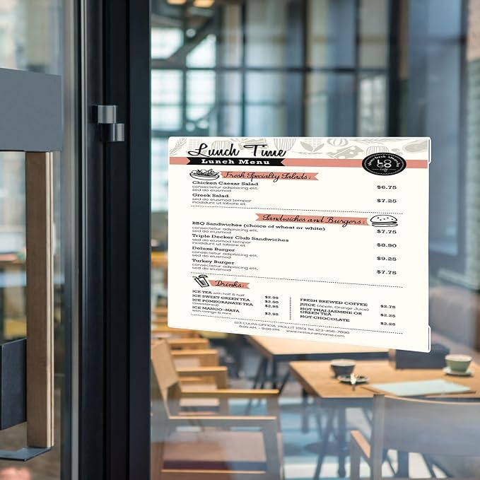 EHWINE 8 Pack 11x17 Wall Mount Acrylic Sign Holder, Horizontal Wall Signs Photo - Image 7