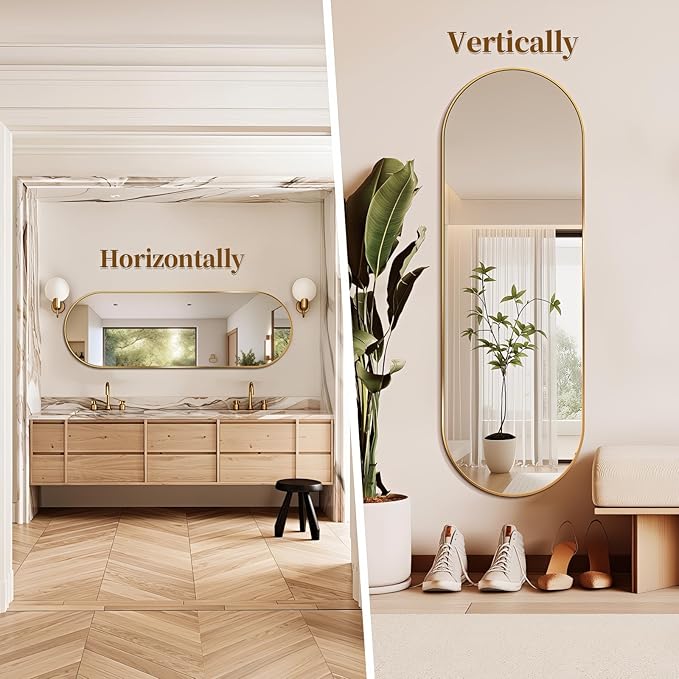 Oval Full Length Mirror, Ultra-Clear Explosion-Proof Dressing Mirror, Simple - Image 6