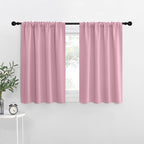 NICETOWN Kitchen Curtains, Rouge Pink, Short Blackout Curtains & Drapes by NICETOWN