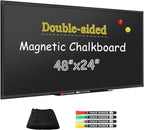 SELEAD Double-Sided Magnetic Chalkboard 48 x 24 Inches by SELEAD