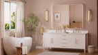 TETOTE 48 x 36 White Mirror for Bathroom Metal Frame Wall Mounted Rectangle - Image 8