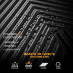 WOWSTAR 12-Pack 3D Wall Panels 19.7" x 19.7", Modern Black Wall Covering - Image 6