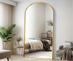 Rowjut Floor Full Length Mirror, Arched Mirrors Full Length 81"x41" by Rowjut