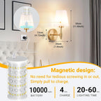 Vimhou Peel and Stick Wall Sconces, Stick On Wall Sconce Set of 2, Battery - Image 7