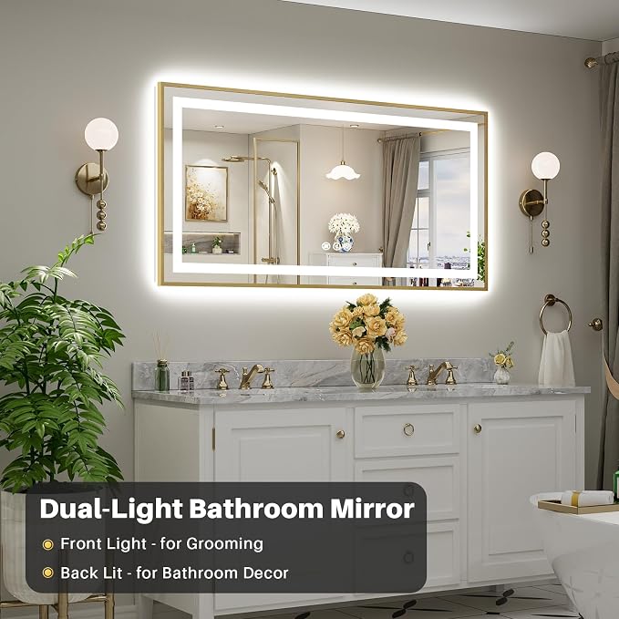 60x30 Inch LED Bathroom Mirror - Image 2