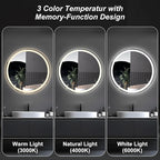 Sweetcrispy 36-Inch Round LED Bathroom Backlit Mirror - Image 5
