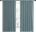 NICETOWN Greyish Blue Blackout Curtains Panels - Image 2