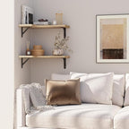 YGEOMER Corner Floating Shelves, Wall Mounted Corner Shelf - Image 6