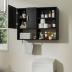 Bathroom Wall Cabinet Wood Large Wall Mounted Medicine Cabinet - Image 6