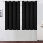 LEMOMO Black Thermal Blackout Curtains/52 x 54 Inch/Set of 2 Panels Room by Lemomo