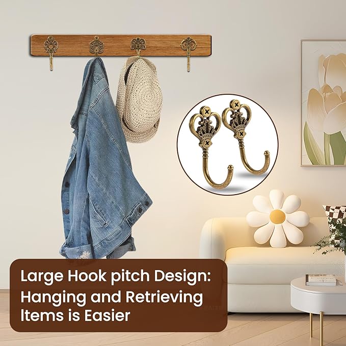 20 PCS Vintage Metal Wall Hooks, Bohemian Decorative Hook - Image 5