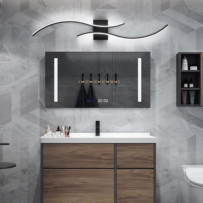 CANEOE Modern Led Wall Light, 39inch Black Indoor Led Wall Sconce Lighting - Image 7