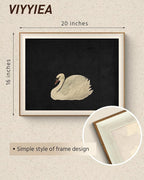 VIYYIEA Framed Wall Art for Living Room, Animal-【Zwaan】, 20L x 16W - Image 2