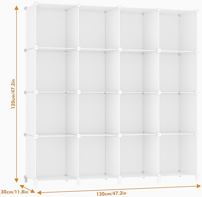 HOMIDEC Closet Organizers and Storage, 16 Cube Storage Organizer, Closet - Image 3