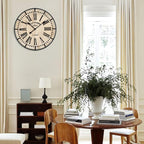 EMAX HOME Rustic Farmhouse Wall Clock 24 Inch, Vintage Oldtown London Wooden - Image 7