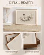 VIYYIEA Framed Wall Art for Living Room, Elegant Swan Pencil Sketch Canvas - Image 6