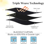 RYB HOME Blackout Thermal Insulated Curtains, Portable Curtain - Image 4