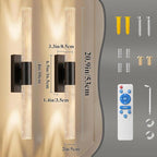camuucci Battery Operated Wall Sconces Set of 2 Rechargeable Battery Powered - Image 4