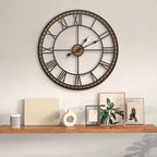 Micasso Large Farmhouse Wall Clock: 24 inch Modern Metal Black - Image 6