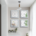 Wocred Set of 4 Mirrors Square Wall Mirror, Gorgeous Rustic Farmhouse Accent - Image 5