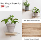 Fixwal Floating Shelves for Wall, Rustic Wood Small Wall Mounted Shelves for - Image 4